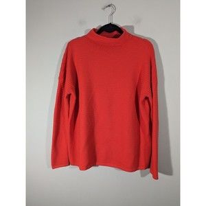 French Connection Red Mock Neck Long Sleeve Sweater Women Size S